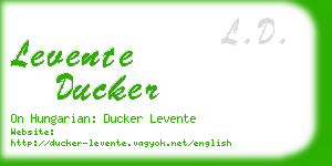 levente ducker business card